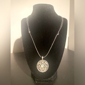 Adjustable Necklace with Metal Snake Pendant